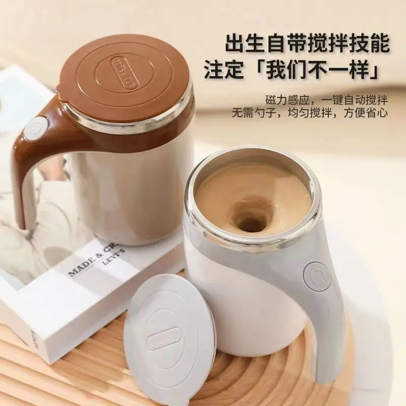 350ml Self-Stirring Mug Stainless Steel Thermal Insulation USB Rechargeable Auto Magnetic Mug Waterproof Self Mixing Coffee Cup