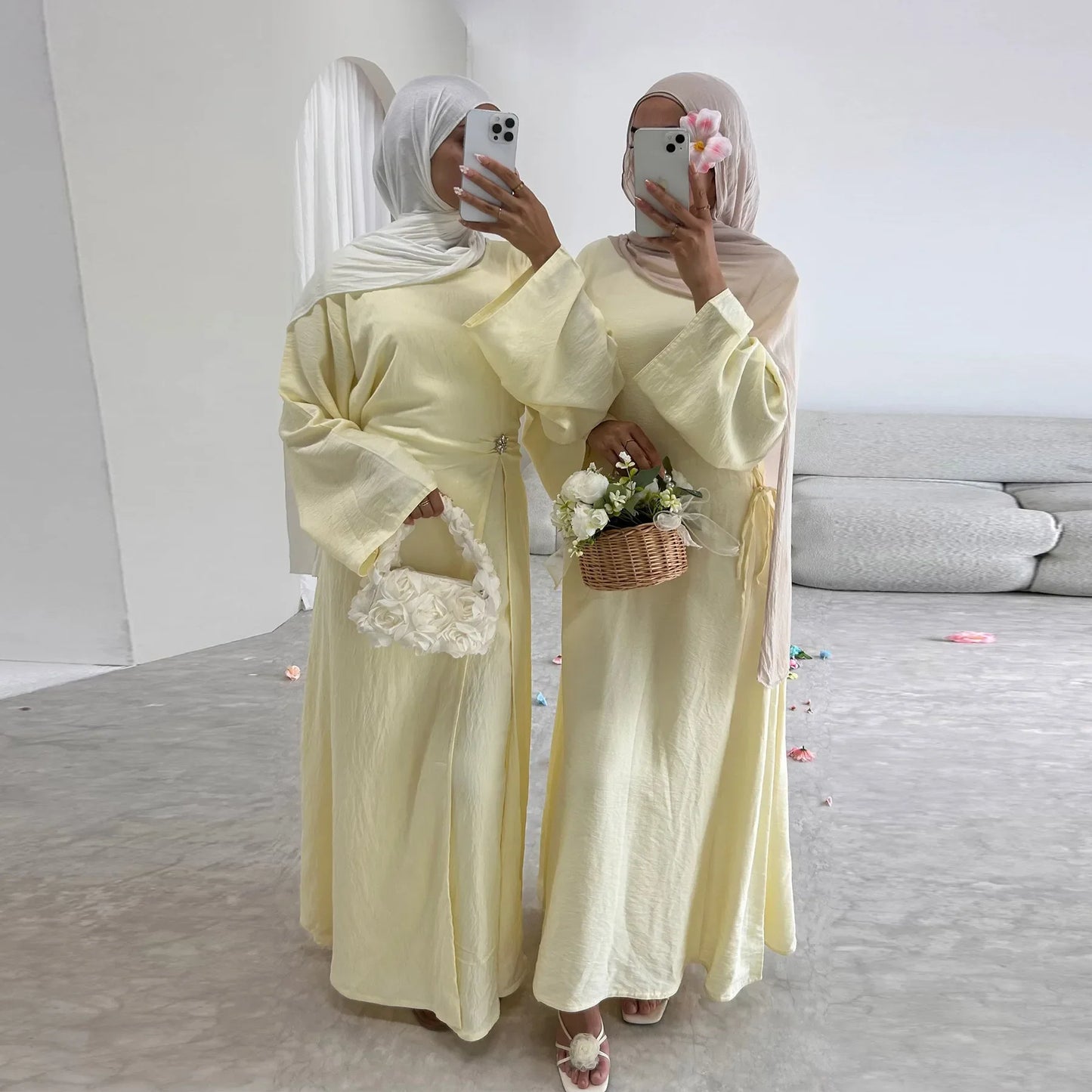 Muslim Long Robe Eid Abaya for Women Wrap Dresses Ramadan Morocco Dubai Luxury Kaftan Islam Saudi Vestidos Arab Jalabiya Abayas