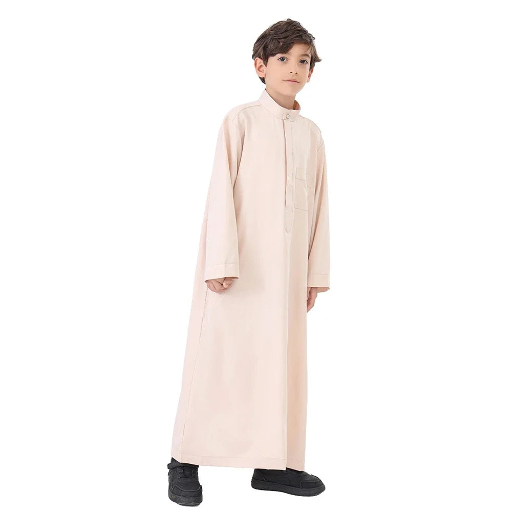 Muslim Kids Boys Jubba Thobe Robe Turkey Arabic Islam Dubai Abayas For Prayer Clothes Djellaba Robe Musulmane Hombre