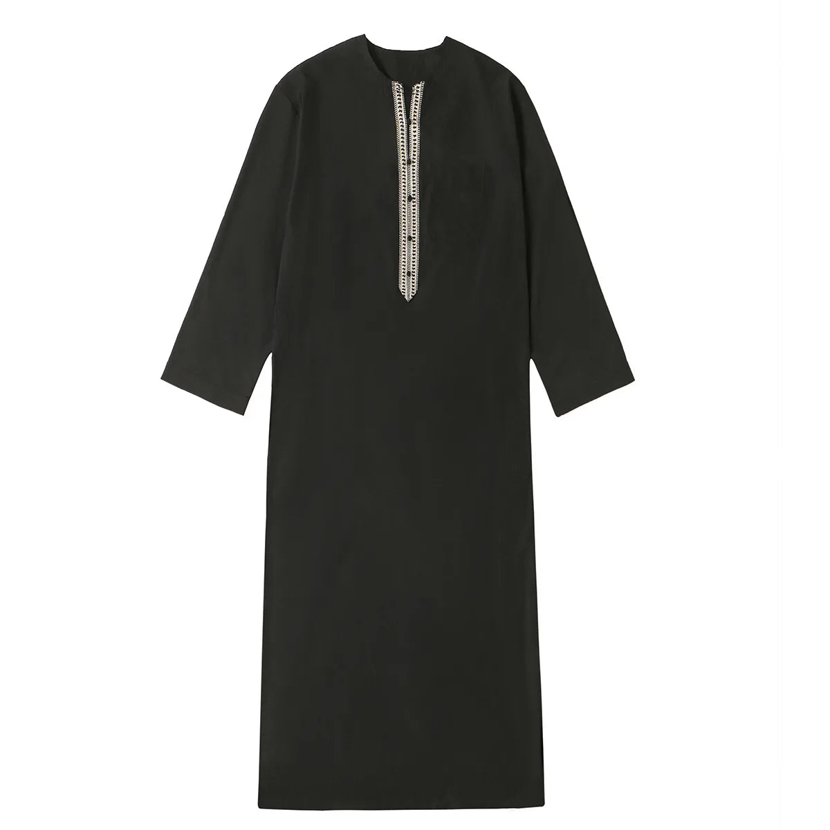 Thobes for Man Muslim Dress Islam Clothing Saudi Arabic Robe Jubba Thobe Eid Djellaba Long Sleeve Embroidery Daffah Dishdasha