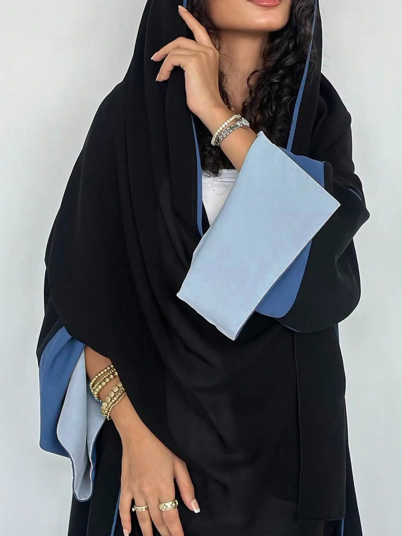 Middle Eastern Loose Abaya Muslim Full Sleeve Open Front Abayas Elegant Kaftans Women Jilbabs Arabian Islamic Maxi Dresses