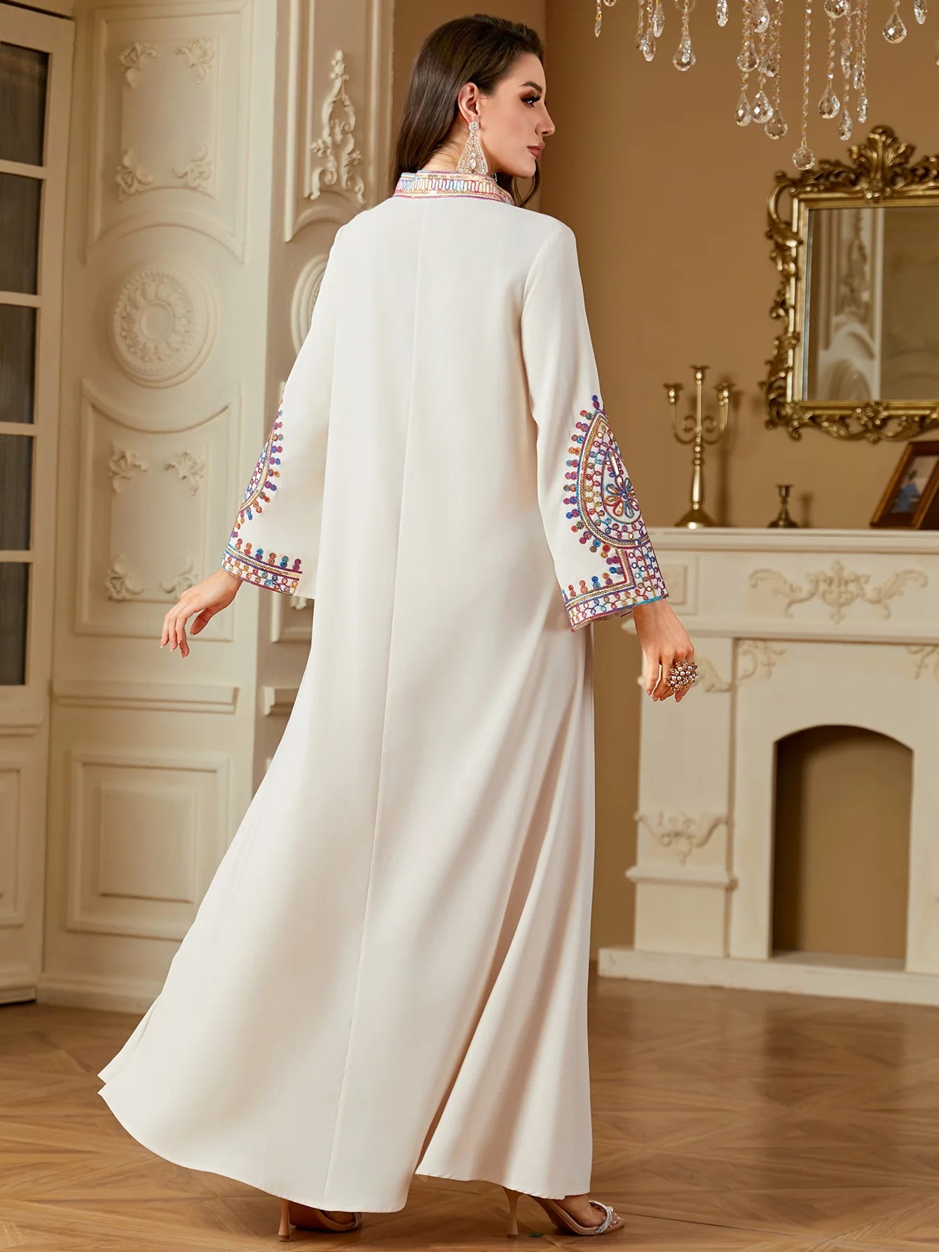 Eid Muslim Embroidery Dress for Women Abaya Party Long Dresses  Caftan Robe Jalabiya Ramadan Morocco Dubai 2025 Vestidos Largos