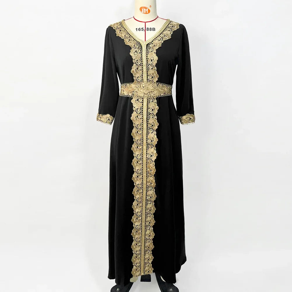 Eid Party Dress For Women Lace Dubai Arab Ramadan Abayas Caftan Kaftan Vestido Eid Muslim Woman Abaya Party Long Dresses 2026