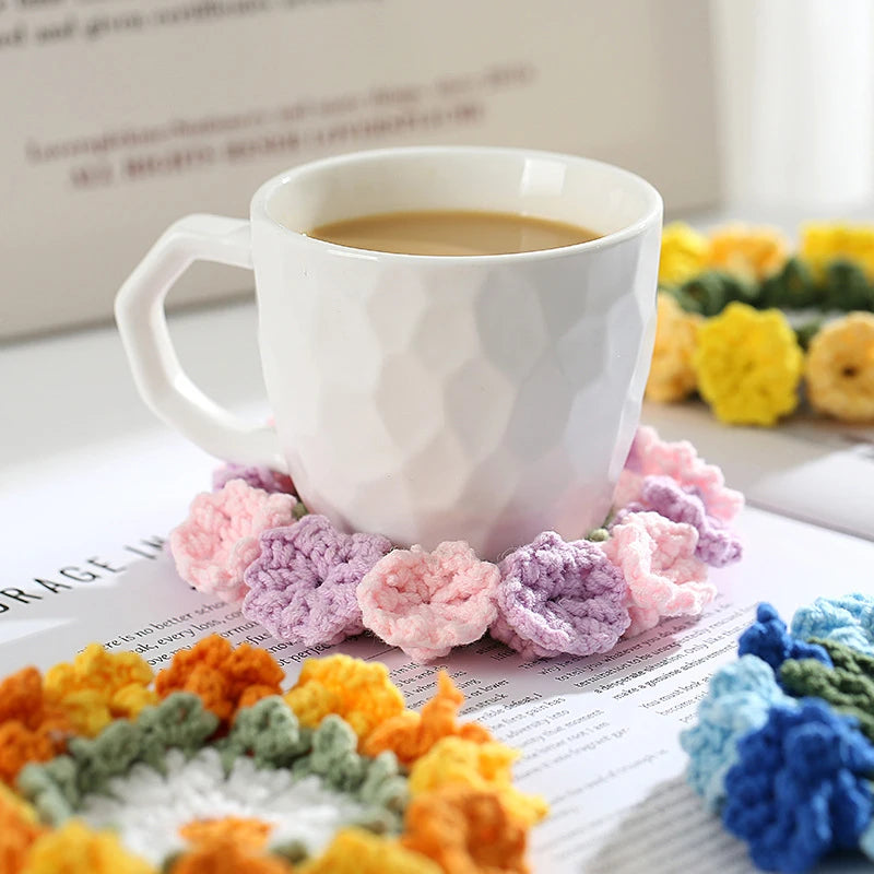 Lily of the Valley Crochet Coaster Flower Placemat Bouquet Cup Pad Coffee Mug Mat - Unique Mother's Day Gift