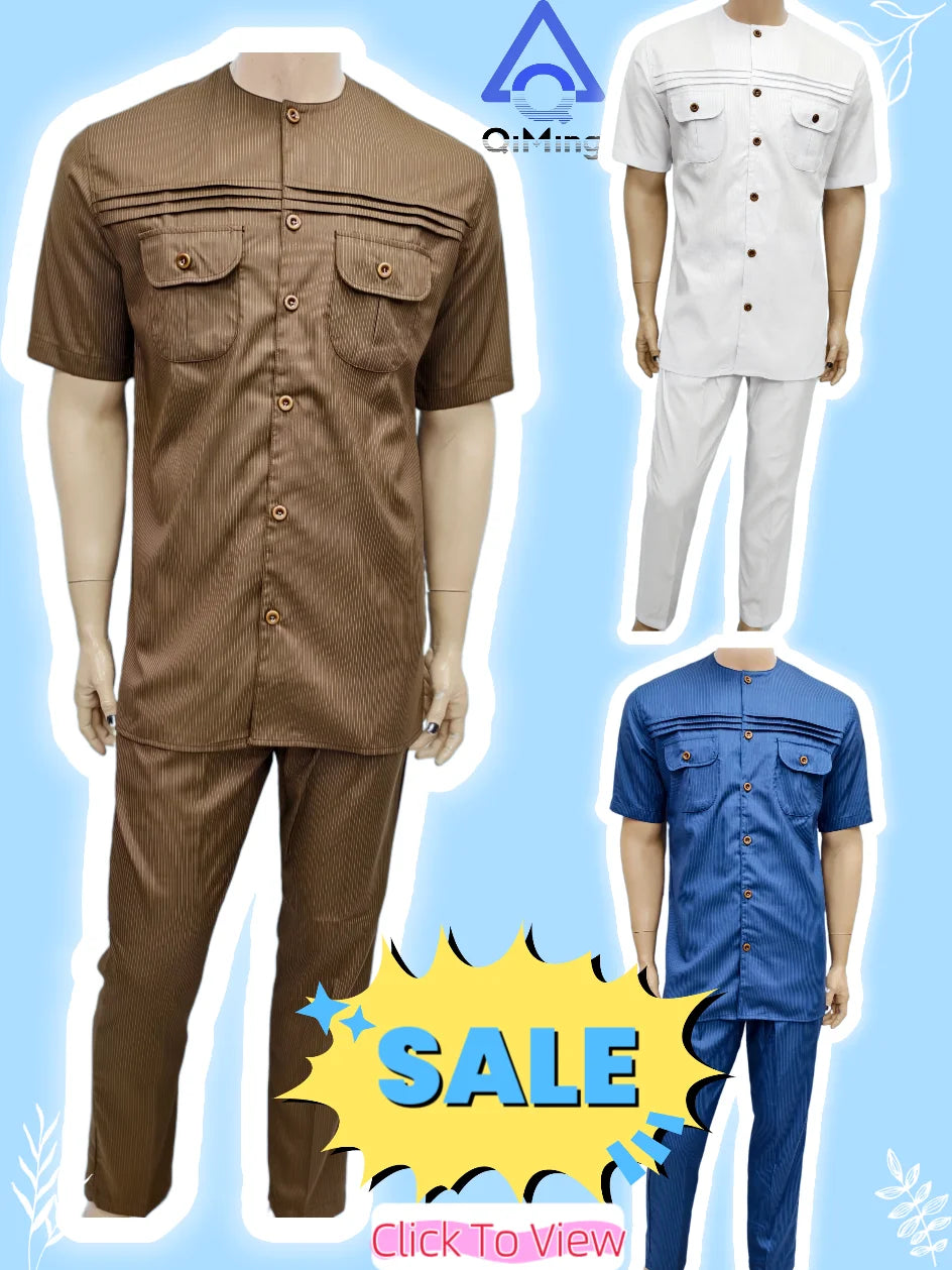 African Muslim Islamic Men's Modern Fashion Prayer Eid Robe Long Sleeve Round Neck Embroidered Arabian Jubba Thobe Clothing