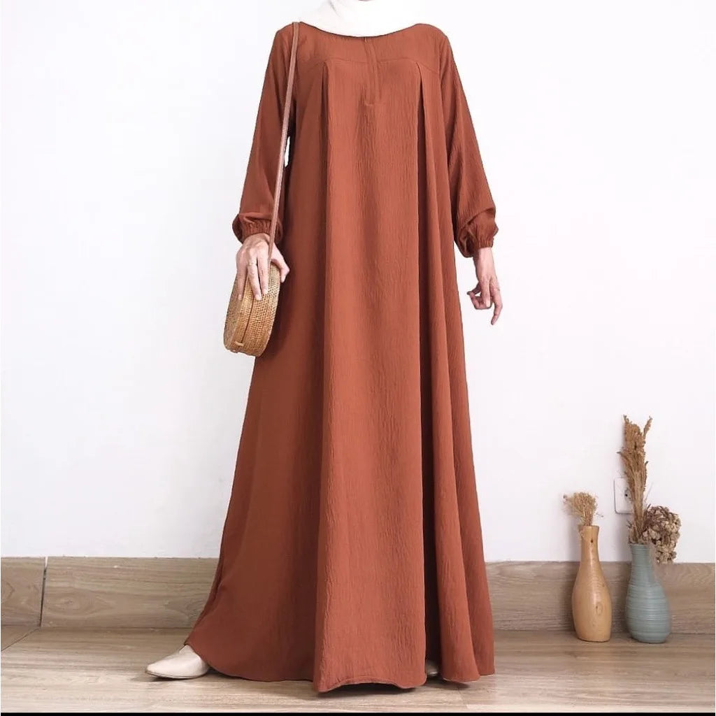 2026 Eid Muslim Dress Solid Color Abaya For Women Long Sleeve Zipper Islam Party Abayas Woman Dubai Kaftan Robe Elegant Vestidos
