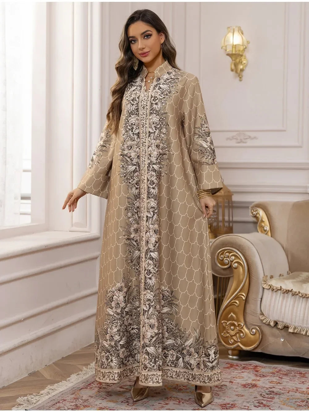 Muslim Dress Women Abaya Eid Diamond Party Dresses Arab Long Robe Print Abayas Dubai Morocco Kaftan Islam Jalabiya Vestidos 2026