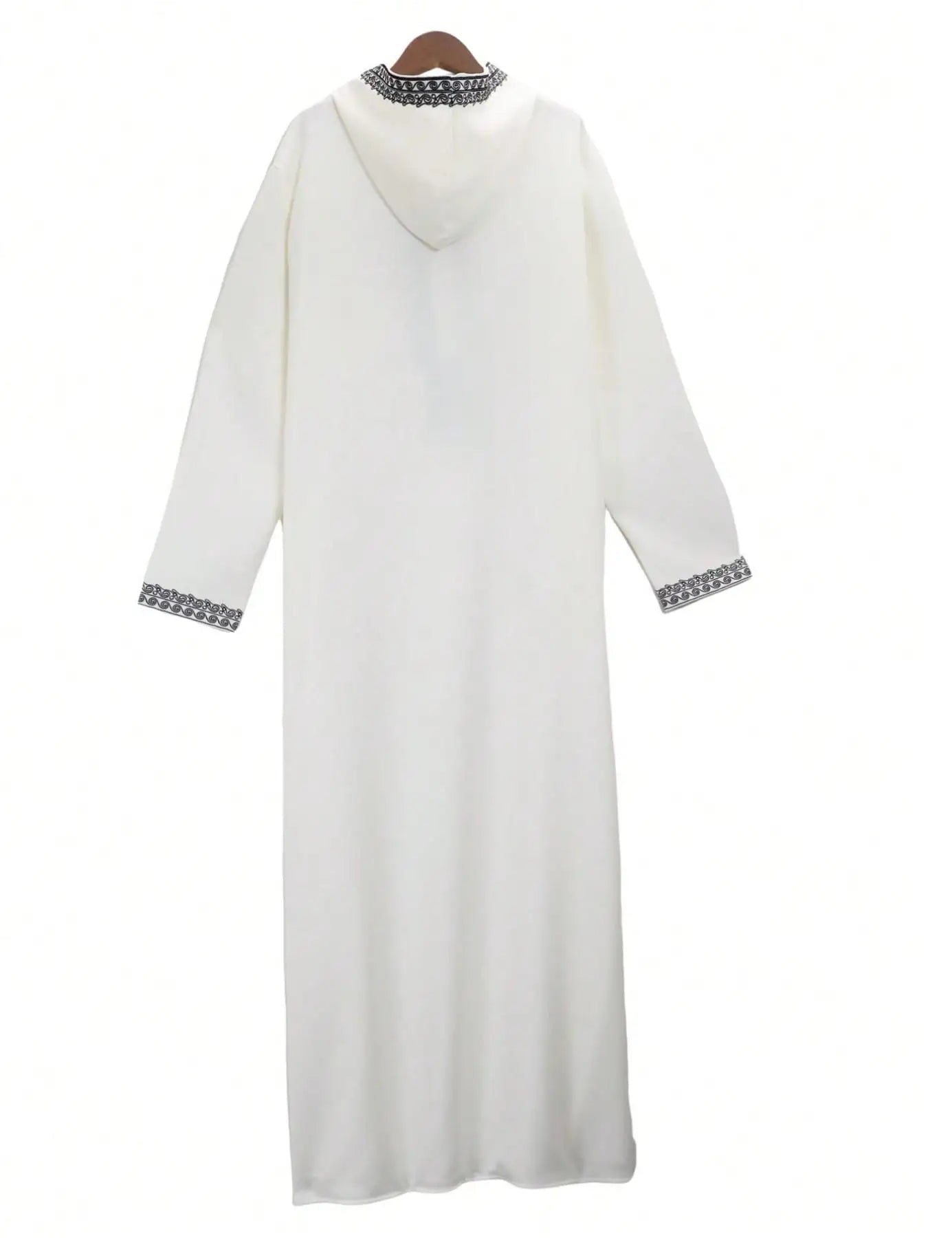 High-Grade Muslim Abaya for Men Traditional Islamic Prayer Robe Soft Fabric Loose Fit Ramadan Wear