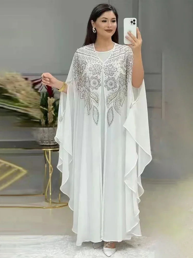 Abayas For Women Dubai Luxury 2025 Chiffon Boubou Muslim Fashion Dress Caftan Marocain Wedding Party Occasions Djellaba Femme