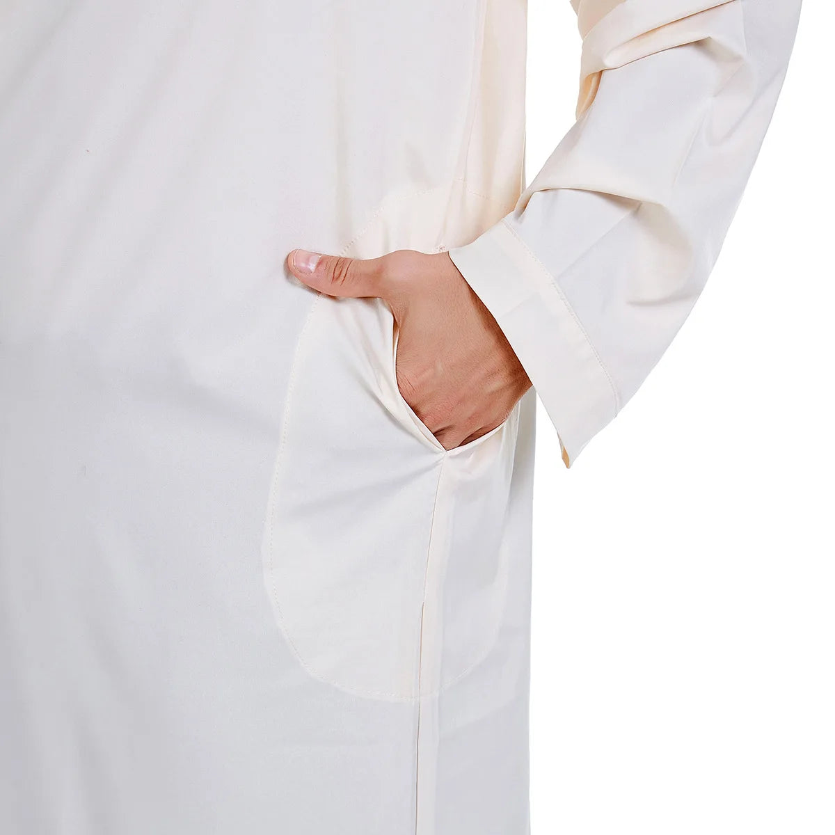 Men Abaya Solid Muslim Long Sleeve Button Dress Pakistan Islam Clothing Jubba Thobe Saudi Arabia Kleding Kaftan Oman Qamis Homme
