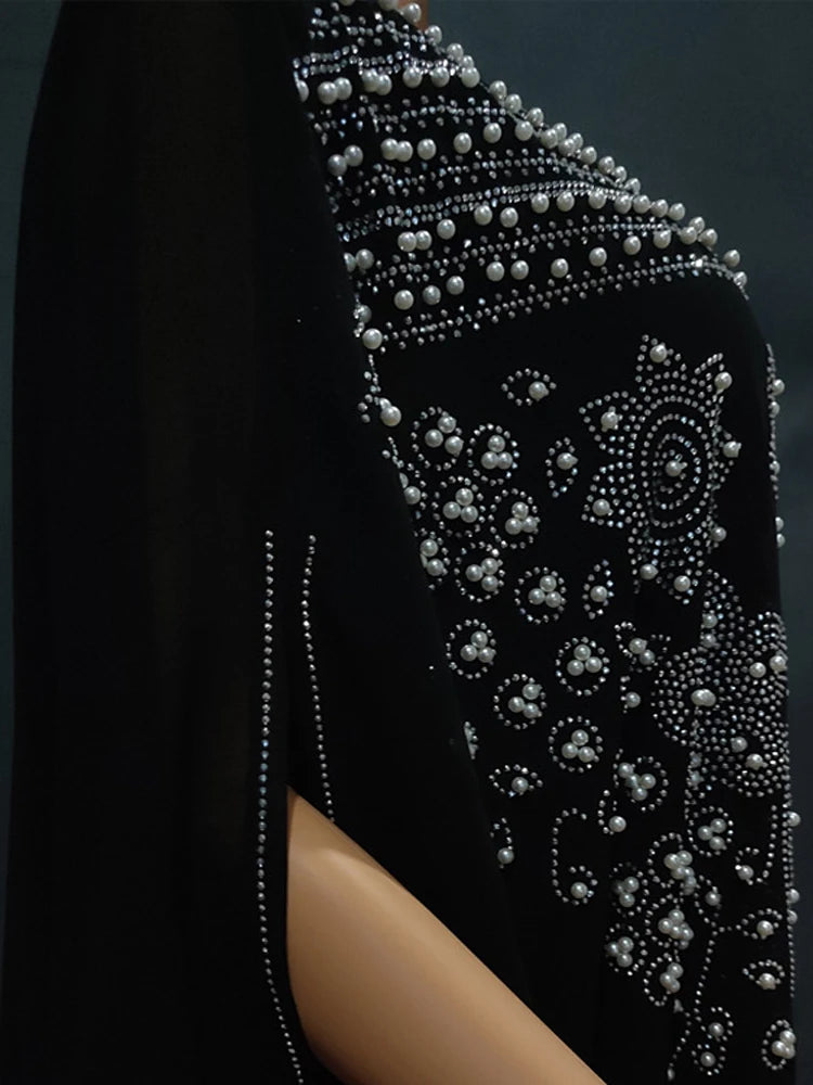 Abayas For Women Dubai Luxury 2025 Chiffon Boubou Muslim Fashion Dress Caftan Marocain Wedding Party Occasions Djellaba Femme