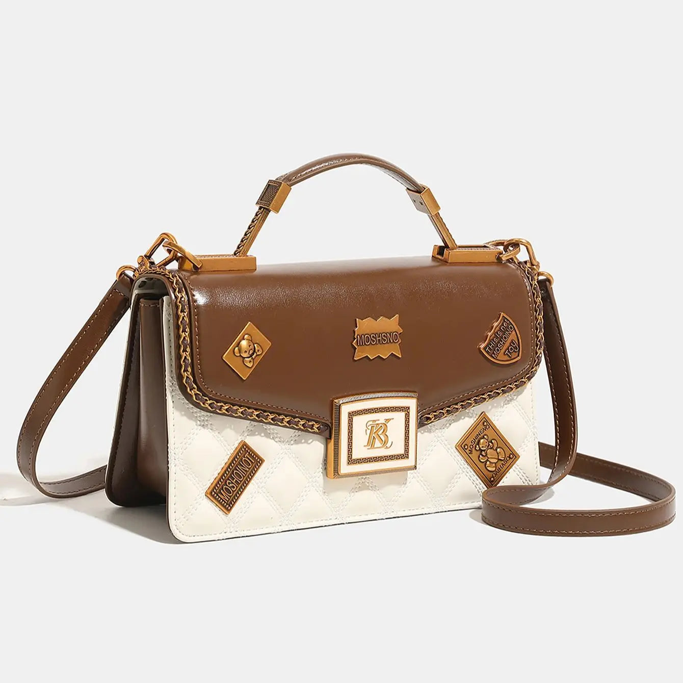 2026 fashionable new luxury high-grade handbag fashionable handbag temperament western embroidery design heavy hardware badge ha