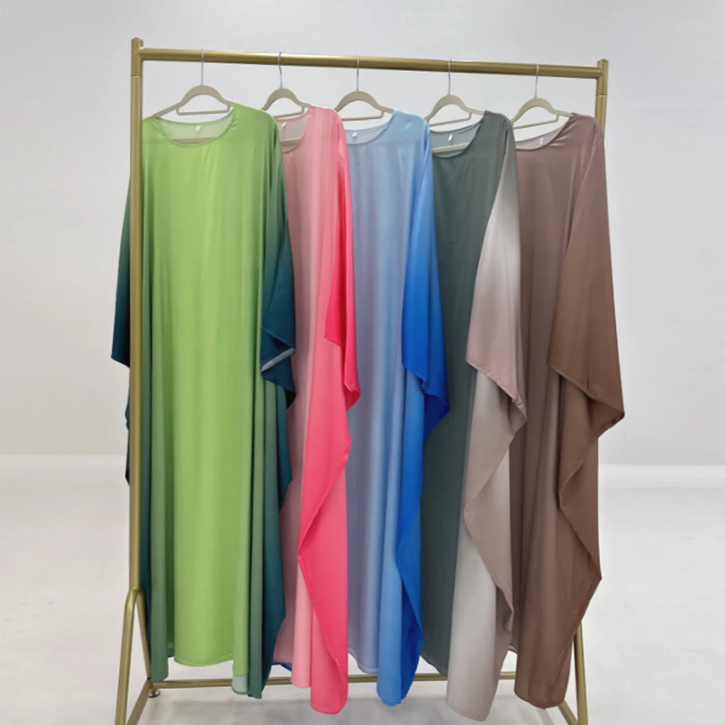 Eid Muslim Party Dress for Women Ramadan Bat Sleeve Abaya Long Dress Morocco Kaftan Vestidos Largos Dubai Robe Jalabiya 2024