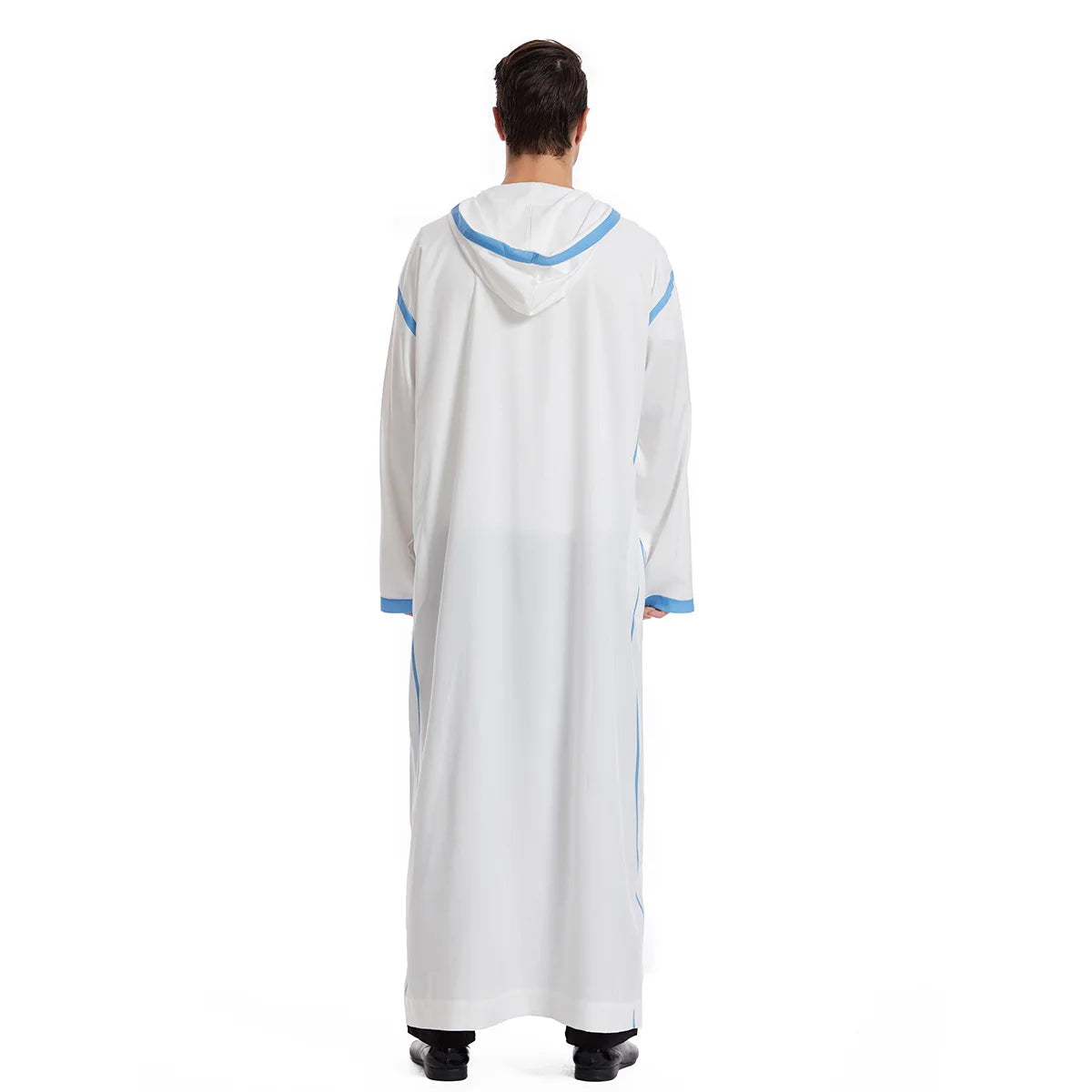 Muslim Men Hooded Robe Dishdasha Modest Islamic Dubai Saudi Prayer Abaya Kaftan Eid Ramadan Morocco Jubba Arab Thobe Abayas