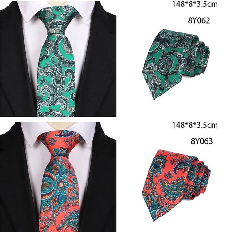 Original Ties for Men Silk Tie Luxury Tie Set Elegant Men's Neckties Wedding Boyfriend Ties for Men 9 Cm LD03