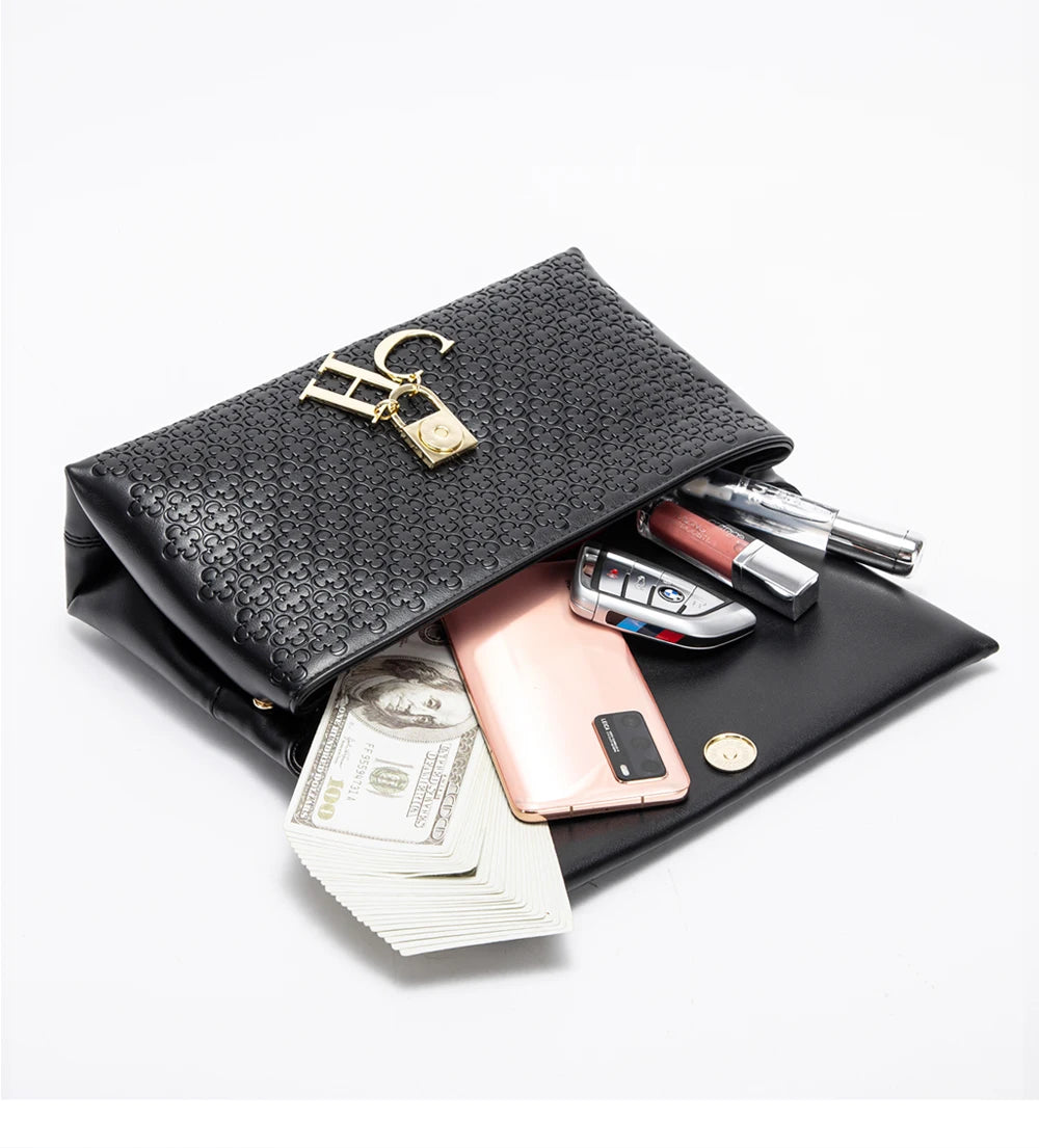 Unique Fashion Printed Women's Handbag Metal Accessories Solid Color Elegant Simplicity Women's Shoulder Bag