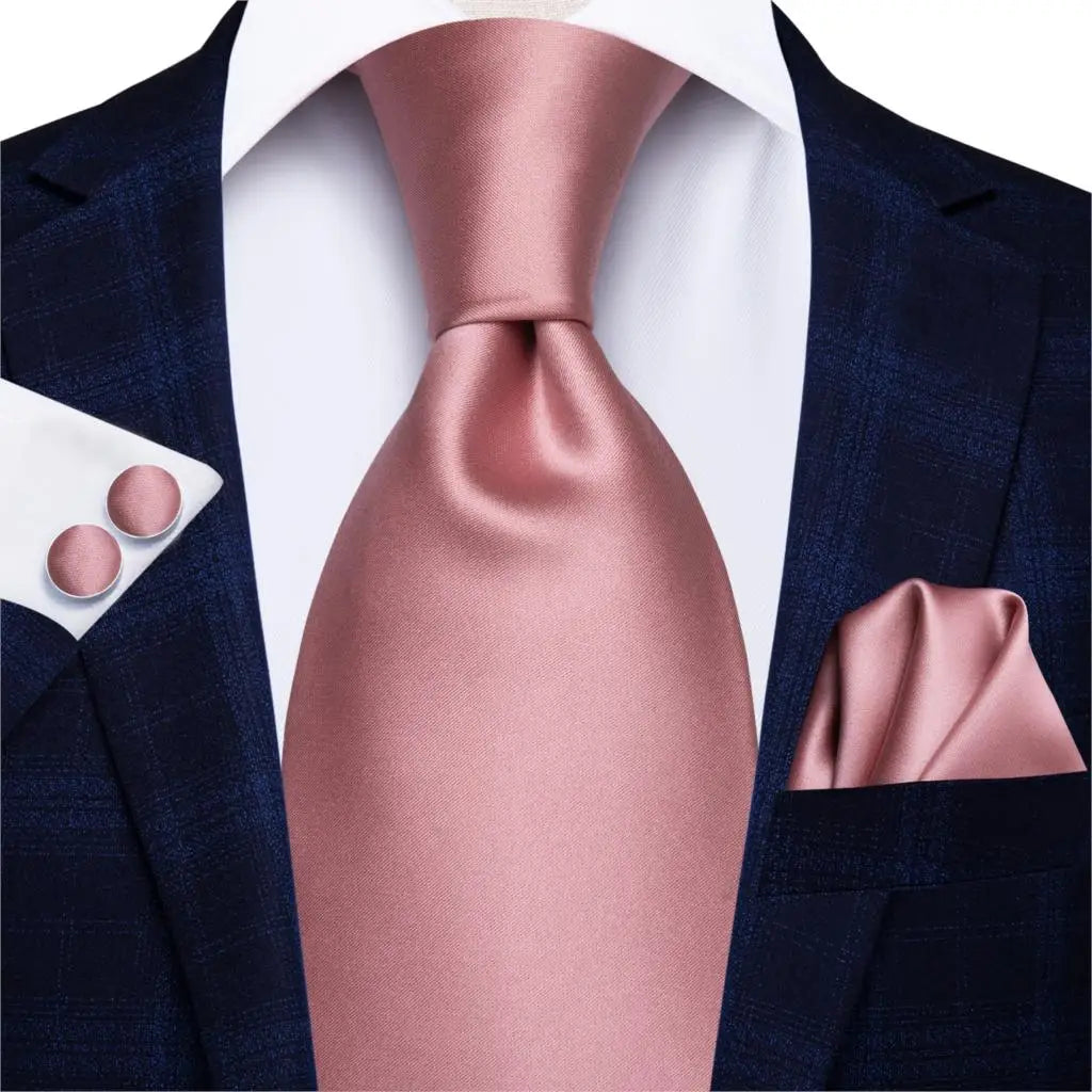 Hi-Tie Solid Purple Navy 100% Silk Men's Tie Neck Red Ties Ties for Men Formal Business Luxury Wedding Neckties Gravatas