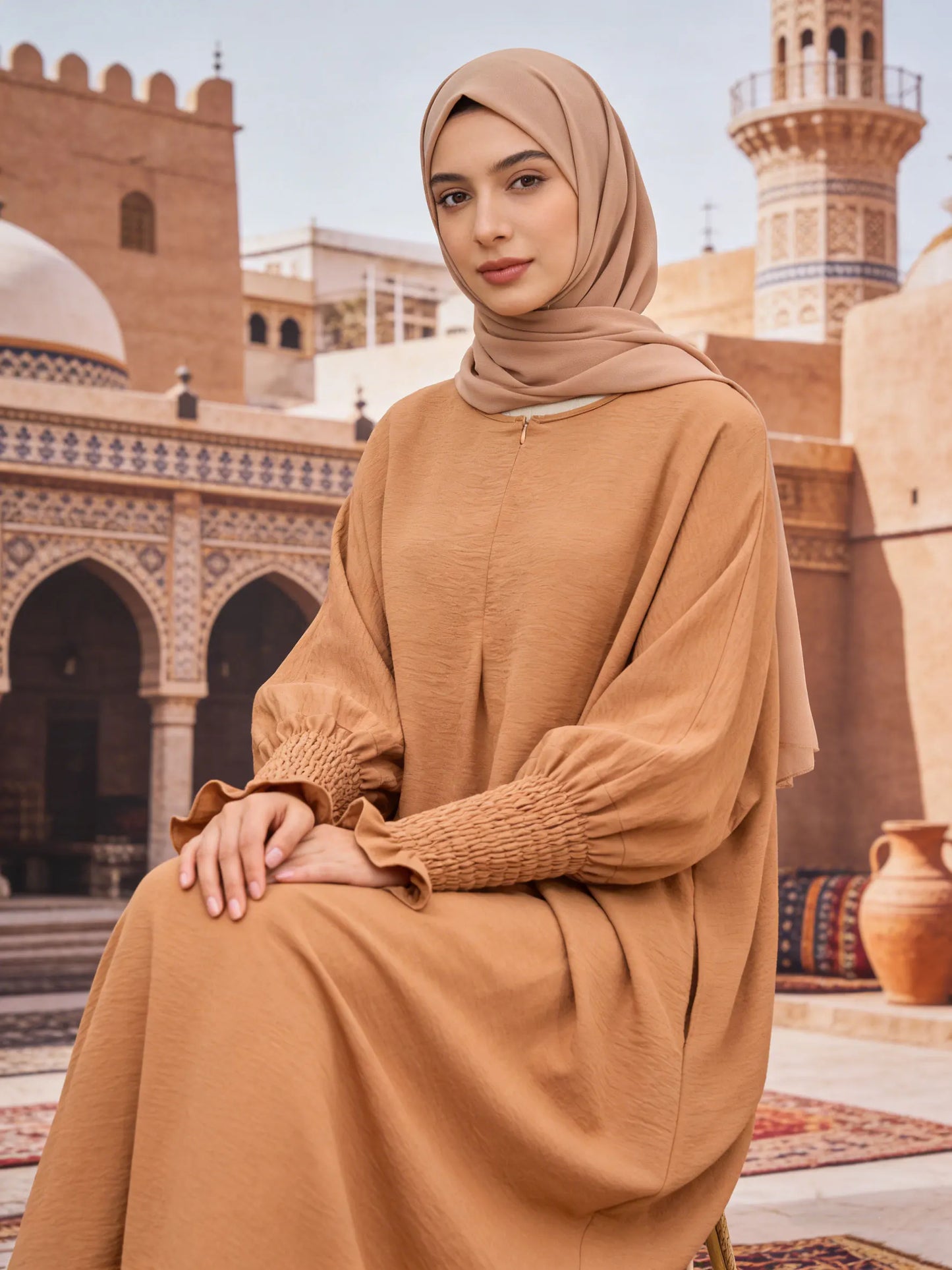 Minimalist Black Front-Zip Plain Abaya Maxi Dress Women Muslim Egyptian Kaftan Ramadan Jalabiya Islam Saudi Arabic Outfits 2025