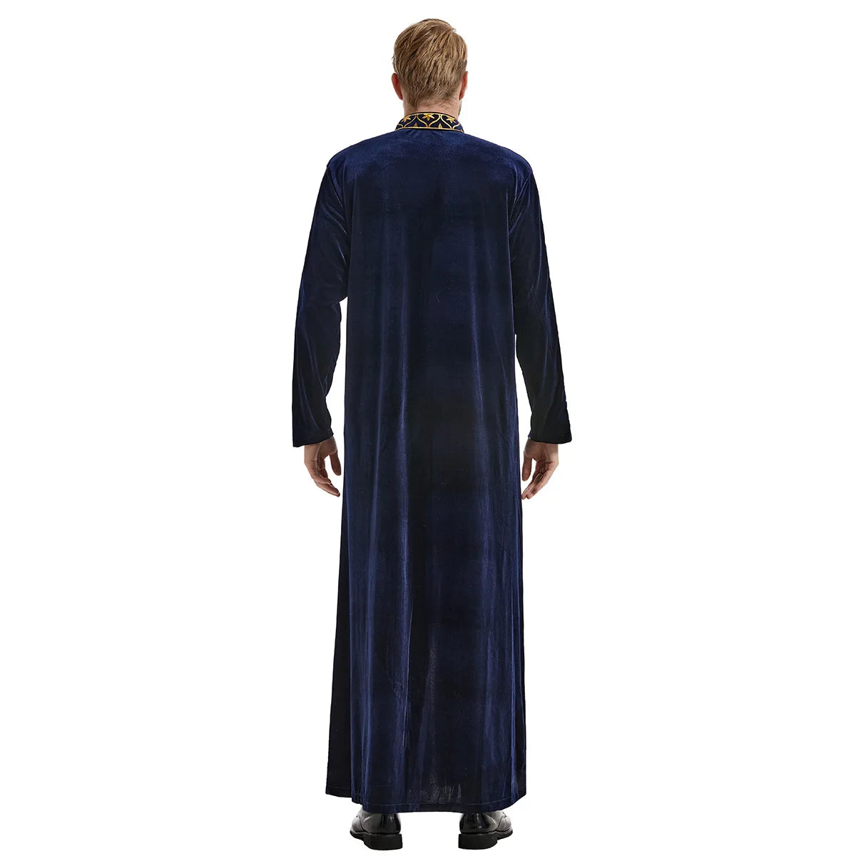 Muslim Men Jubba Thobe Islamic Clothing Velvet Kaftan Thoub Arabic Saudi Robe Dress Jubah Caftan Thawb Ramadan Gown Middle East