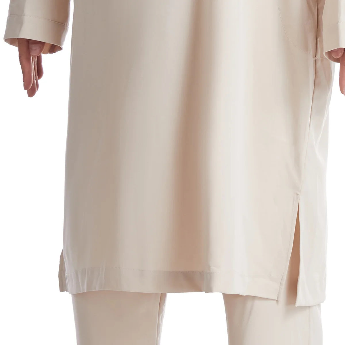 Muslim Men Jubba Thobe 2 Pice Set Top with Pant Mens Abaya Long Islamic Eid 2026 Ramadan Long Robe Saudi Wear Caftan Dubai Arab