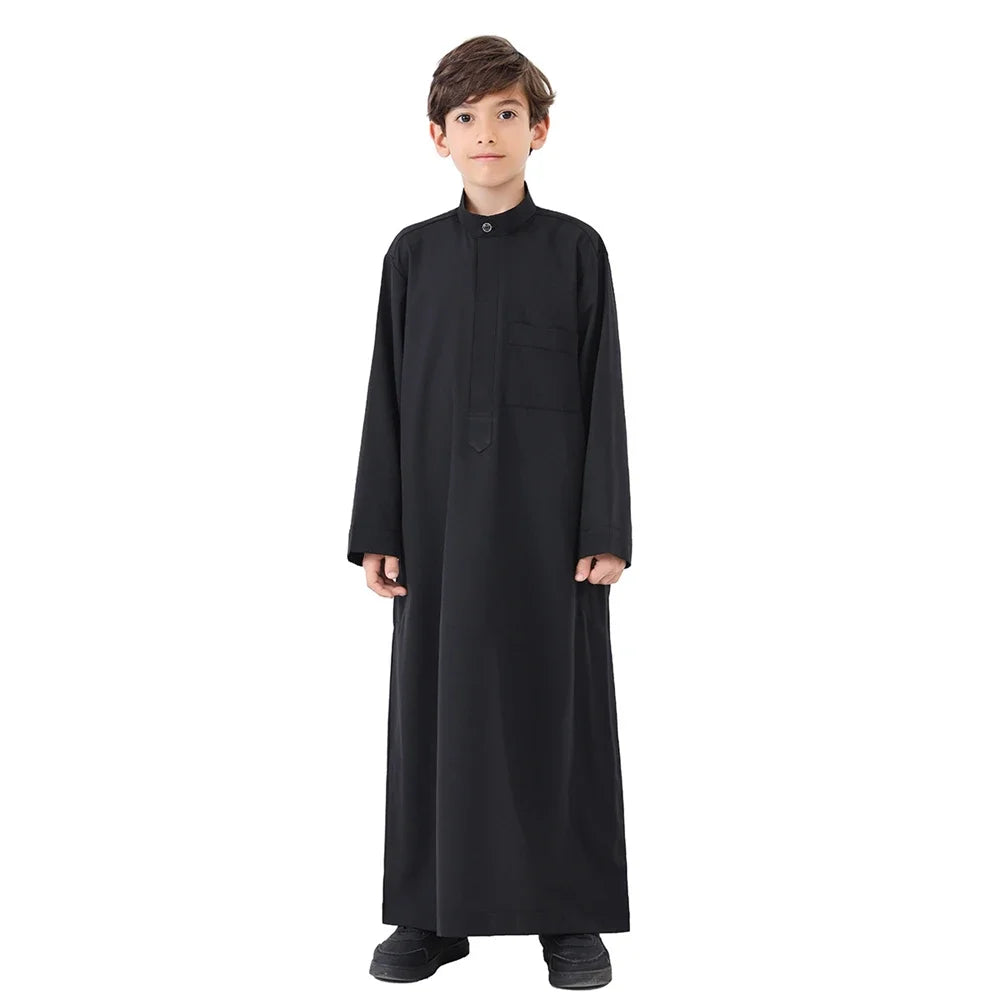 Muslim Kids Boys Jubba Thobe Robe Turkey Arabic Islam Dubai Abayas For Prayer Clothes Djellaba Robe Musulmane Hombre