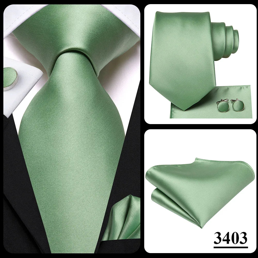 Hi-Tie Blue Business Solid Silk Men's Tie NeckTie 8.5cm Ties for Men Formal Luxury Wedding High Quality Gravata