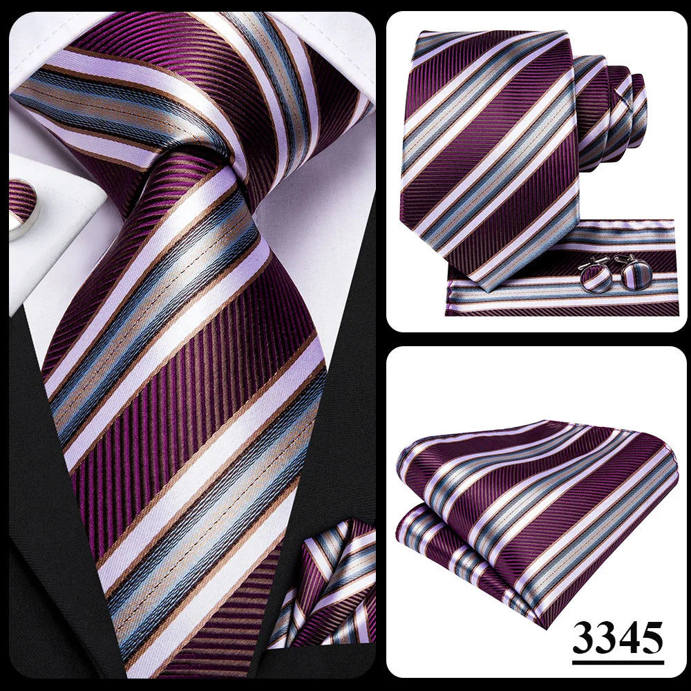 Hi-Tie Blue Business Solid Silk Men's Tie NeckTie 8.5cm Ties for Men Formal Luxury Wedding High Quality Gravata
