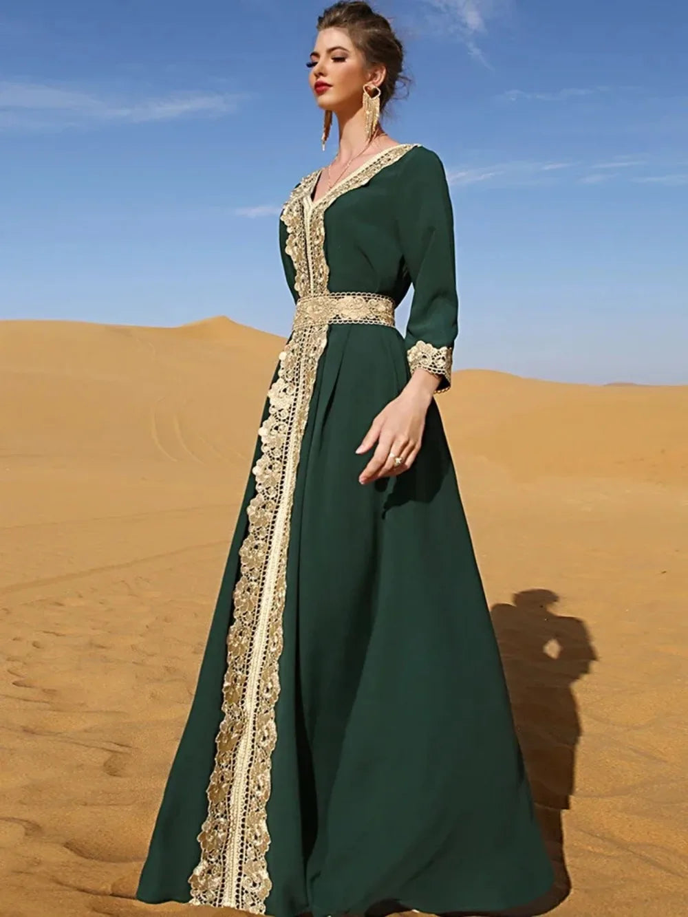 Eid Party Dress For Women Lace Dubai Arab Ramadan Abayas Caftan Kaftan Vestido Eid Muslim Woman Abaya Party Long Dresses 2026