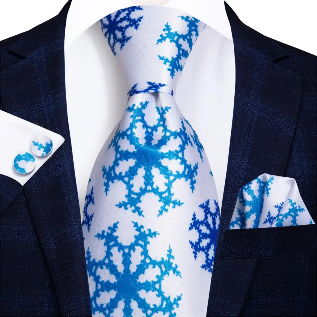 Hi-Tie Blue New Fashion Business Paisley Silk Men's Tie NeckTie 8.5cm Ties for Men Formal Luxury Wedding Quality Gravata