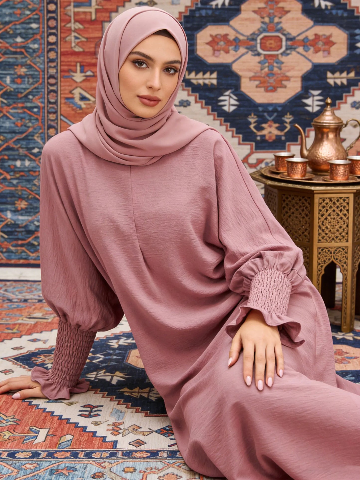 Minimalist Black Front-Zip Plain Abaya Maxi Dress Women Muslim Egyptian Kaftan Ramadan Jalabiya Islam Saudi Arabic Outfits 2025