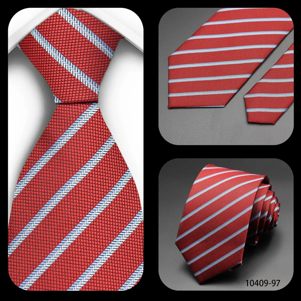 Tie Gravatas Fashion Wholesale Woven Striped Necktie Wedding Accessories Blue Man Fit Group Party Office Neck Ties