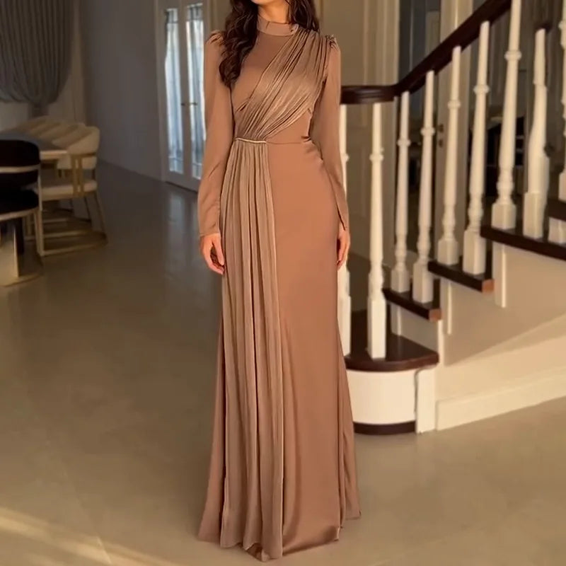 Muslim Long Dress Abaya Women Party Dresses Maxi Gown Jalabiya Folds Dubai Abayas Kaftan Islam 2025 Vestidos Ramadan Morocco