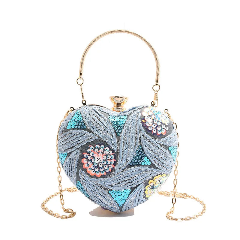 Women's Handbag2025New European and American fashion sequin shoulder baginsInternet Celebrity Retro Handheld Evening Bag