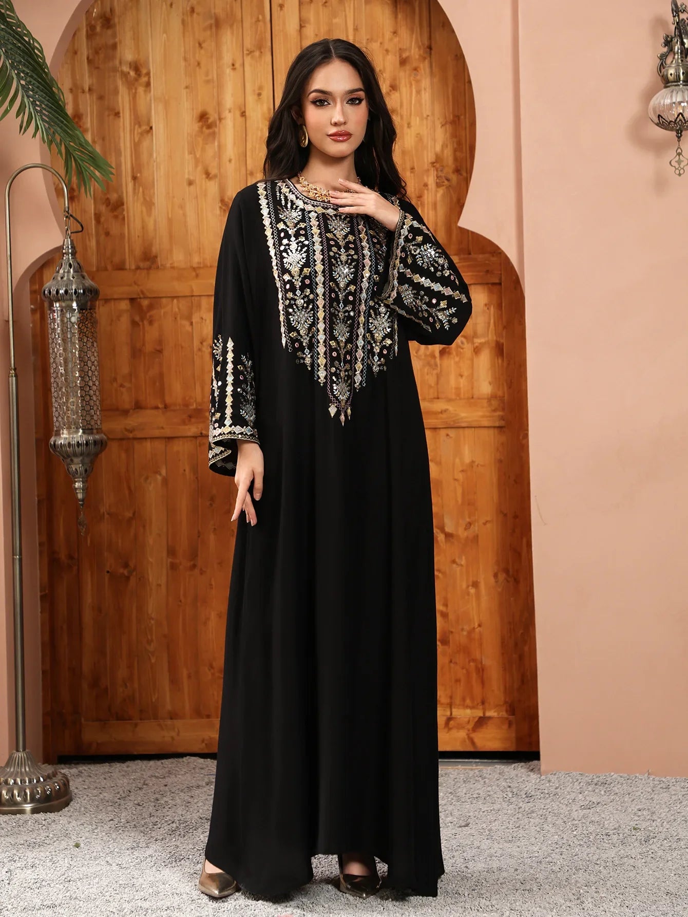 Women Jalabiya Dubai Dress Abaya Eid Ramadan Party Gorgeous Long Dresses Muslim Embroidery Vestidos Largos Robe Saudi Arab 2026