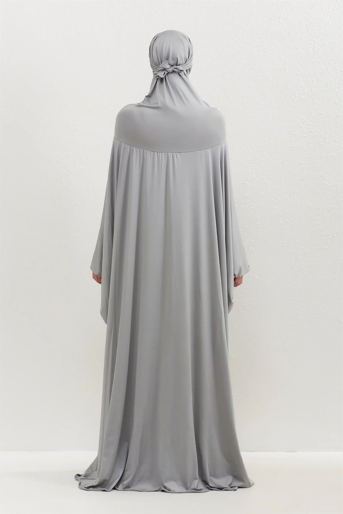Muslim Abayas Hijab Smocking Sleeve One-piece Prayer Dress Women Jilbabs Hooded Kaftans Islamic Dubai Saudi Robe Turkish Modesty