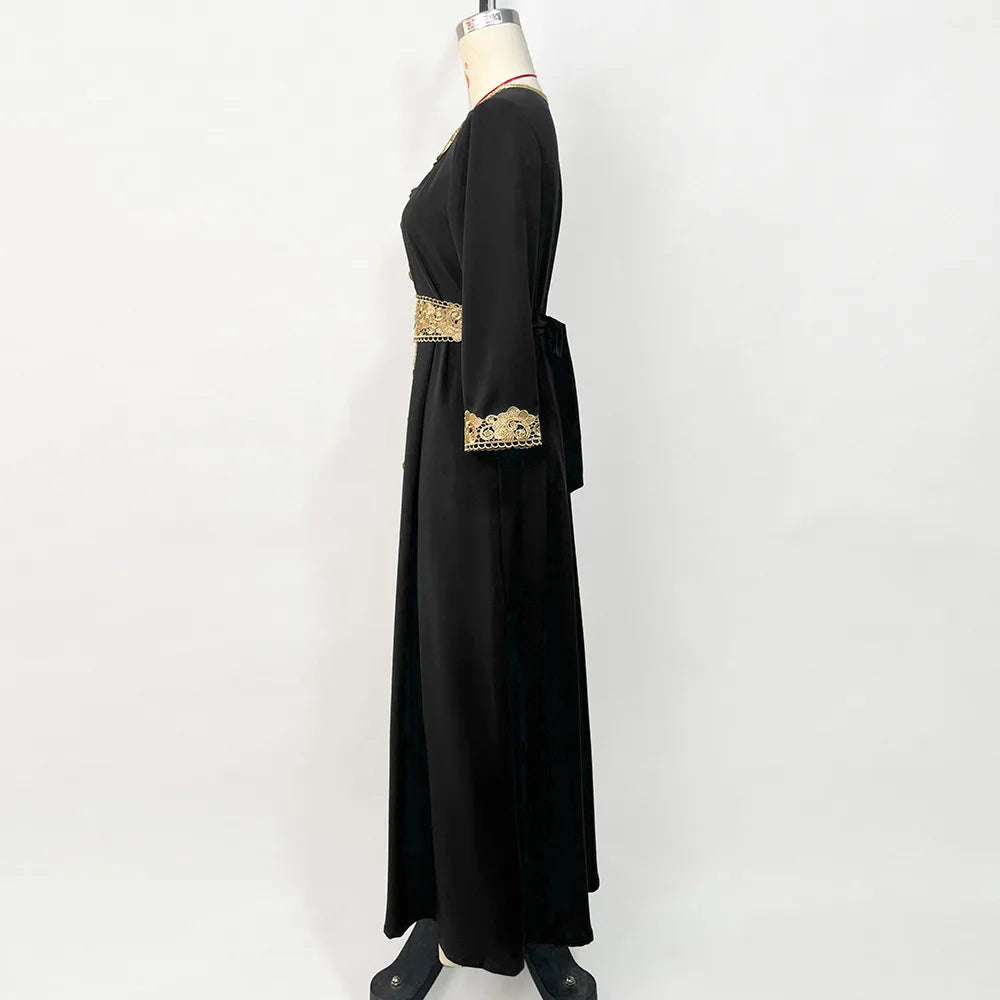 Eid Party Dress For Women Lace Dubai Arab Ramadan Abayas Caftan Kaftan Vestido Eid Muslim Woman Abaya Party Long Dresses 2026