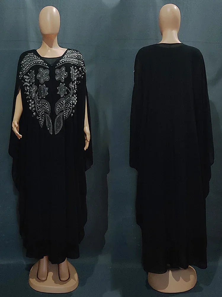 Abayas For Women Dubai Luxury 2025 Chiffon Boubou Muslim Fashion Dress Caftan Marocain Wedding Party Occasions Djellaba Femme
