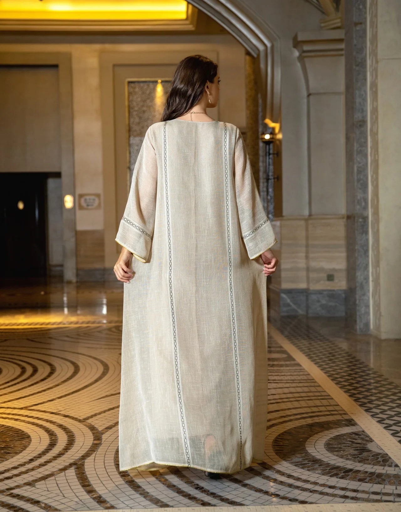 Uni Abaya Dubai Luxury Evening Dress Woman For Party Prom Modest Fashion Mesh Sequins Embroidery New in Dresses 2025
