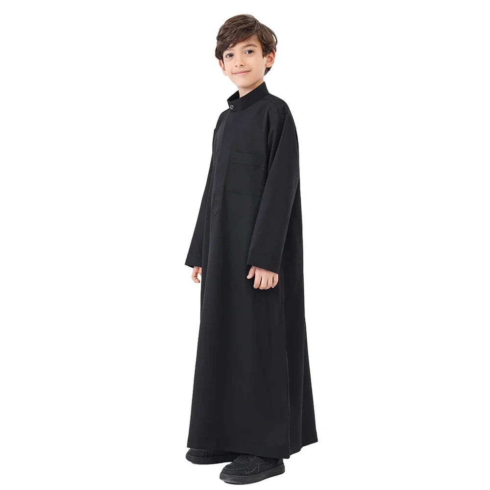 Muslim Kids Boys Jubba Thobe Robe Turkey Arabic Islam Dubai Abayas For Prayer Clothes Djellaba Robe Musulmane Hombre