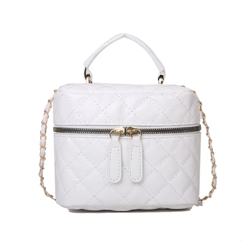 Trendy  Buet Handbag Women's Crossbody Bag Luxury Feel Small  Design Handbag Soft PU Leather Zipper Closure Casual