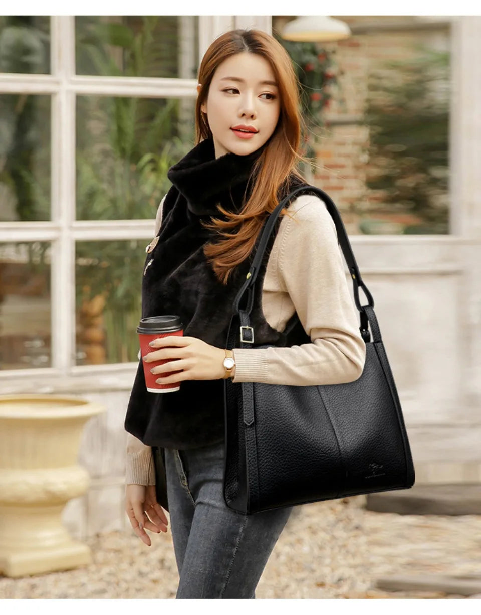 Hand Top-Handle Bags for Women 2025 High Quality Pu Leather Purse Ladies Shoulder Crossbody Bag Medium Casual Tote KAIDIFEINIROO