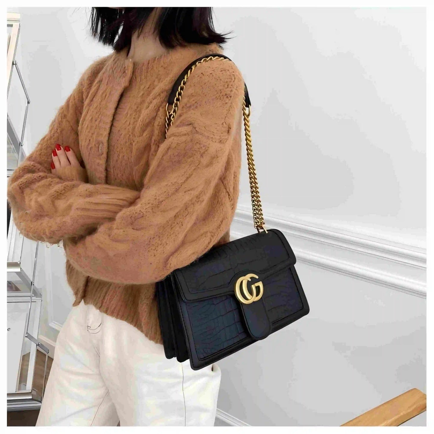 New Fashion Women's Handbag Large Capacity Extremely Simple Shoulder Bag Lightweight Handbag Luxury Commuter Bag