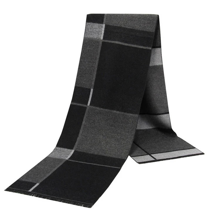Men Scarf For Man Winter Copy Cashmere Shawl Luxury Brand Scarf Soft Keep Warm Outdoor Grey Knit Neckerchief Men Shawl Wrap Gift