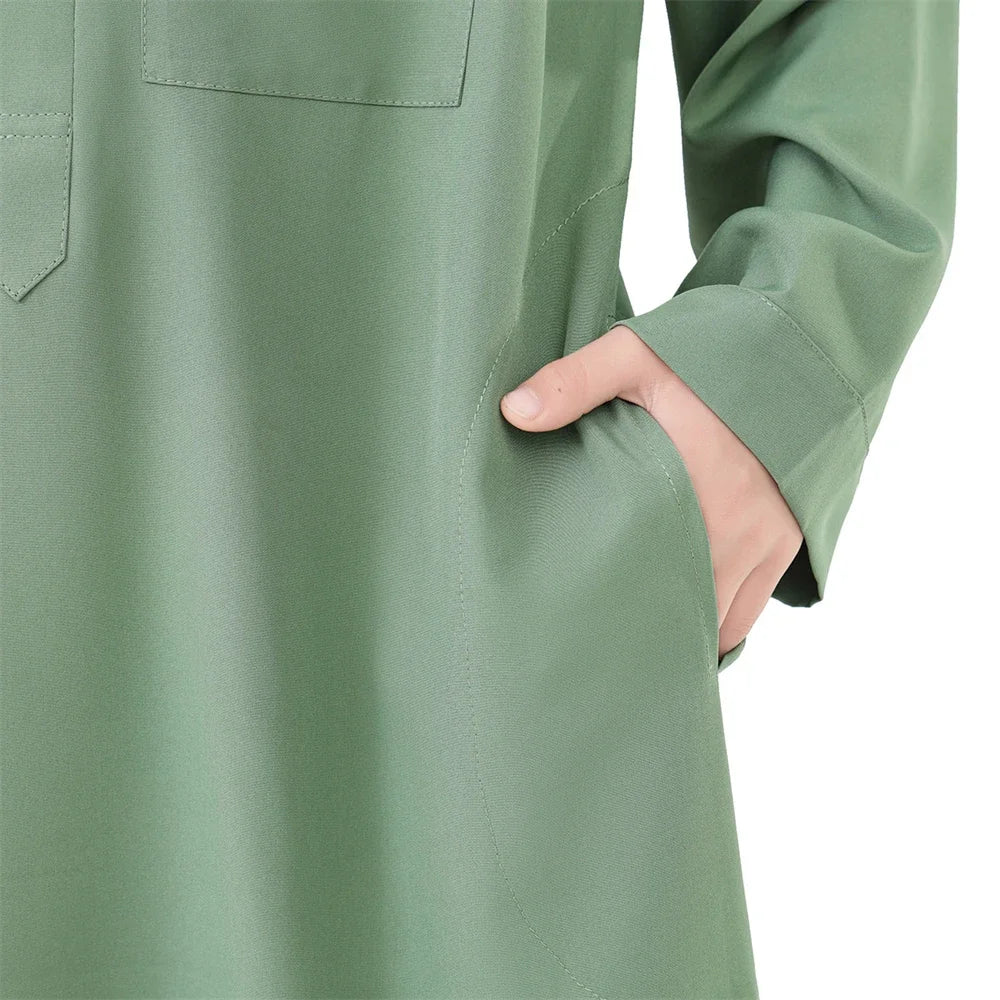 Muslim Kids Boys Jubba Thobe Robe Turkey Arabic Islam Dubai Abayas For Prayer Clothes Djellaba Robe Musulmane Hombre