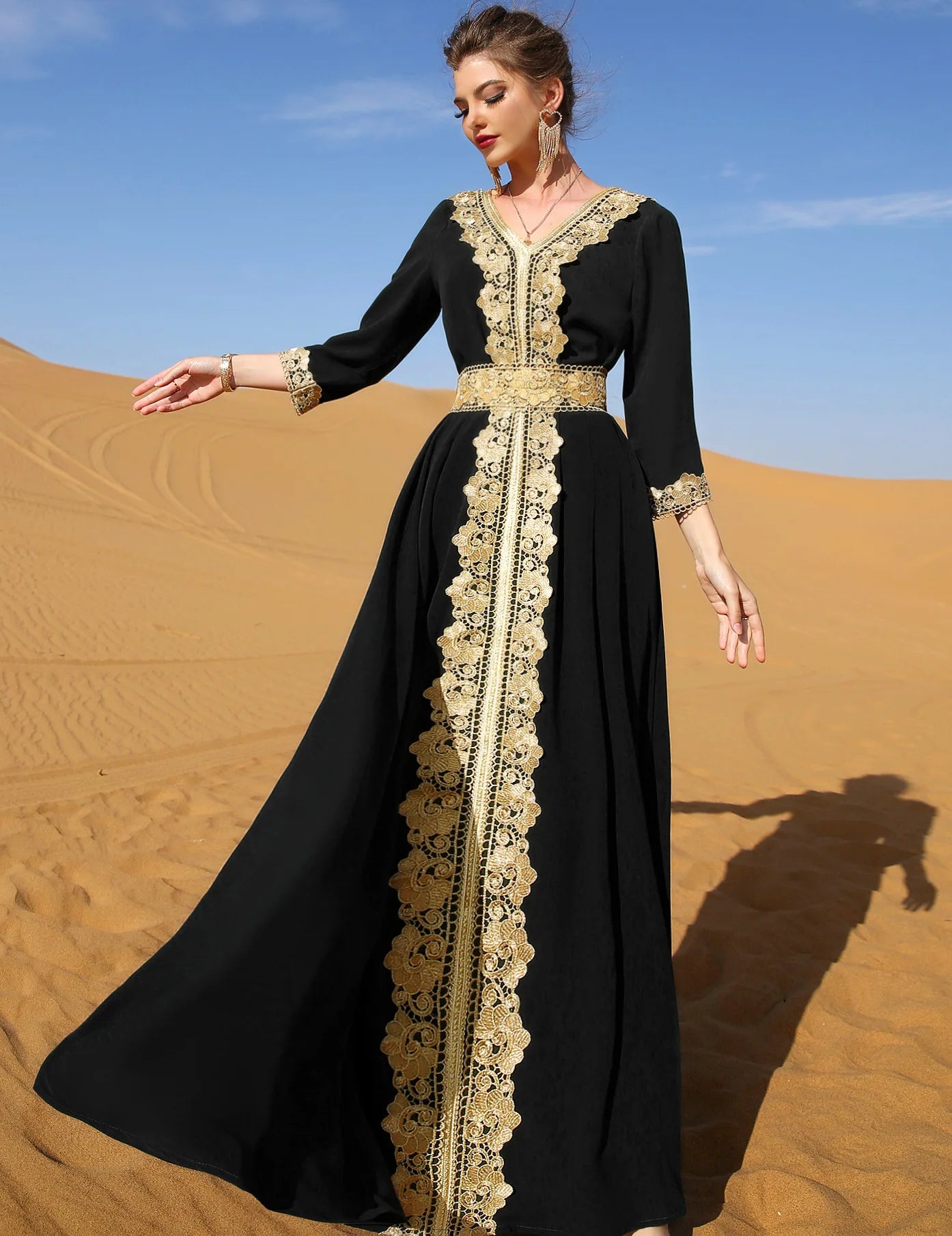Eid Party Dress For Women Lace Dubai Arab Ramadan Abayas Caftan Kaftan Vestido Eid Muslim Woman Abaya Party Long Dresses 2026
