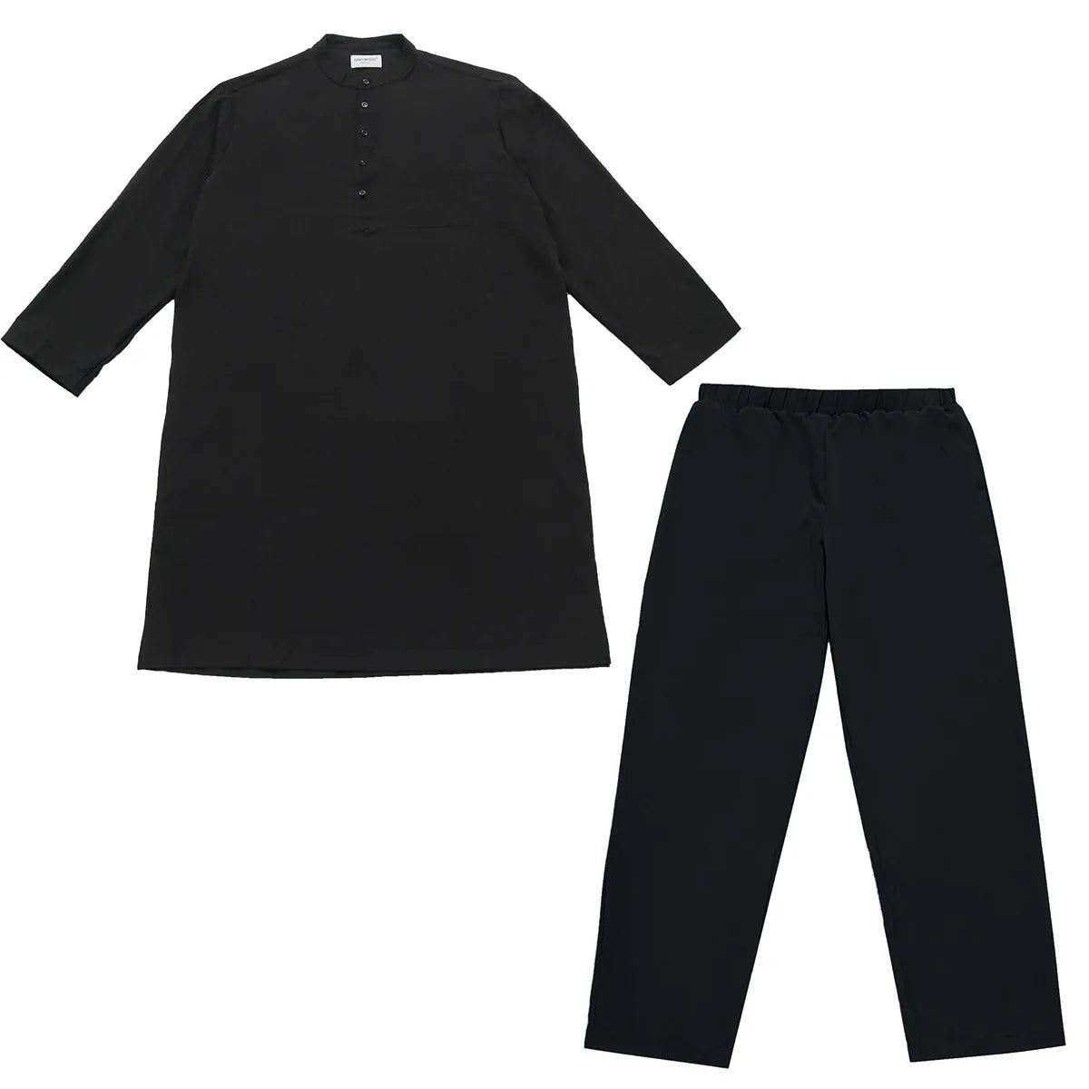 Muslim Men Jubba Thobe 2 Pice Set Top with Pant Mens Abaya Long Islamic Eid 2026 Ramadan Long Robe Saudi Wear Caftan Dubai Arab