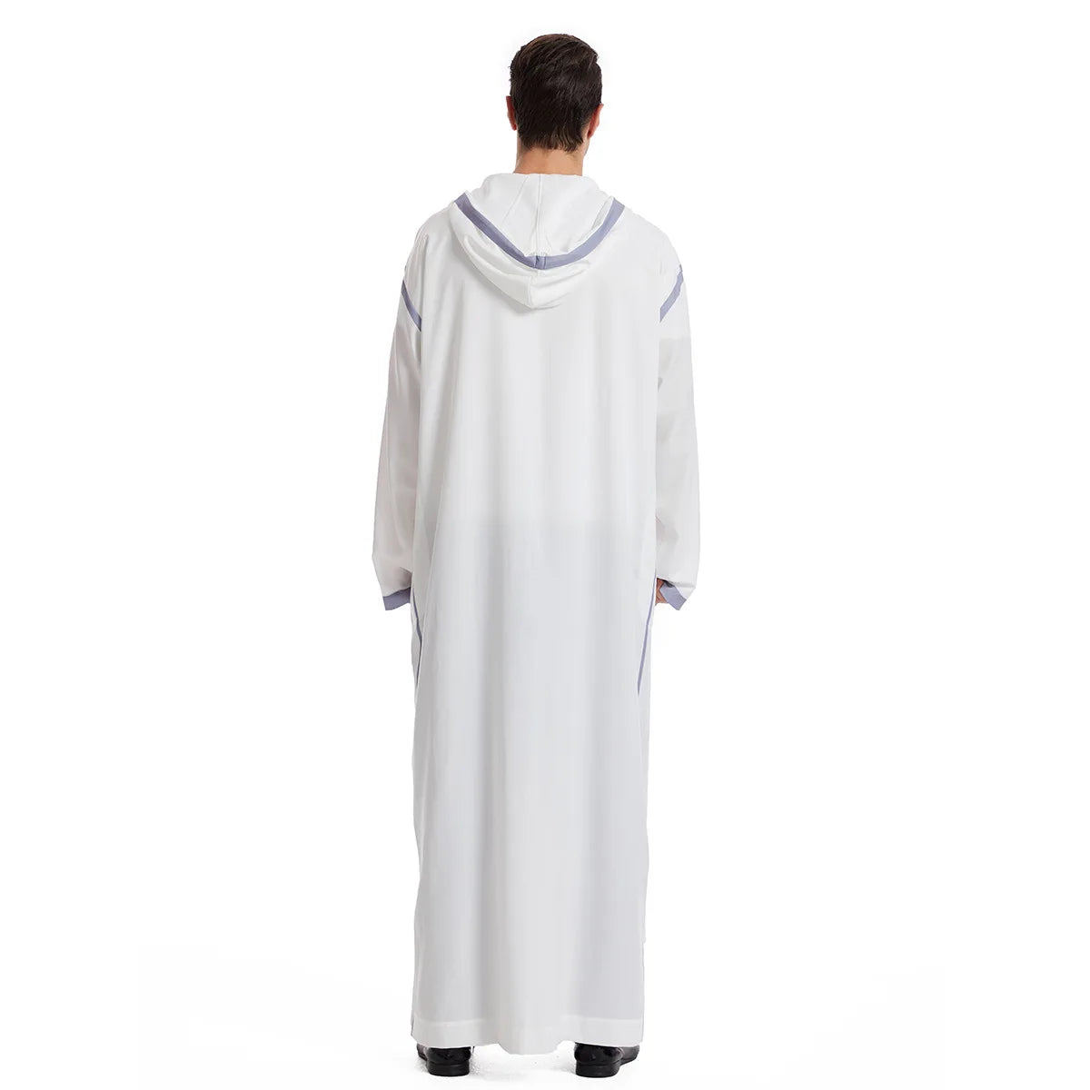 Muslim Men Hooded Robe Dishdasha Modest Islamic Dubai Saudi Prayer Abaya Kaftan Eid Ramadan Morocco Jubba Arab Thobe Abayas