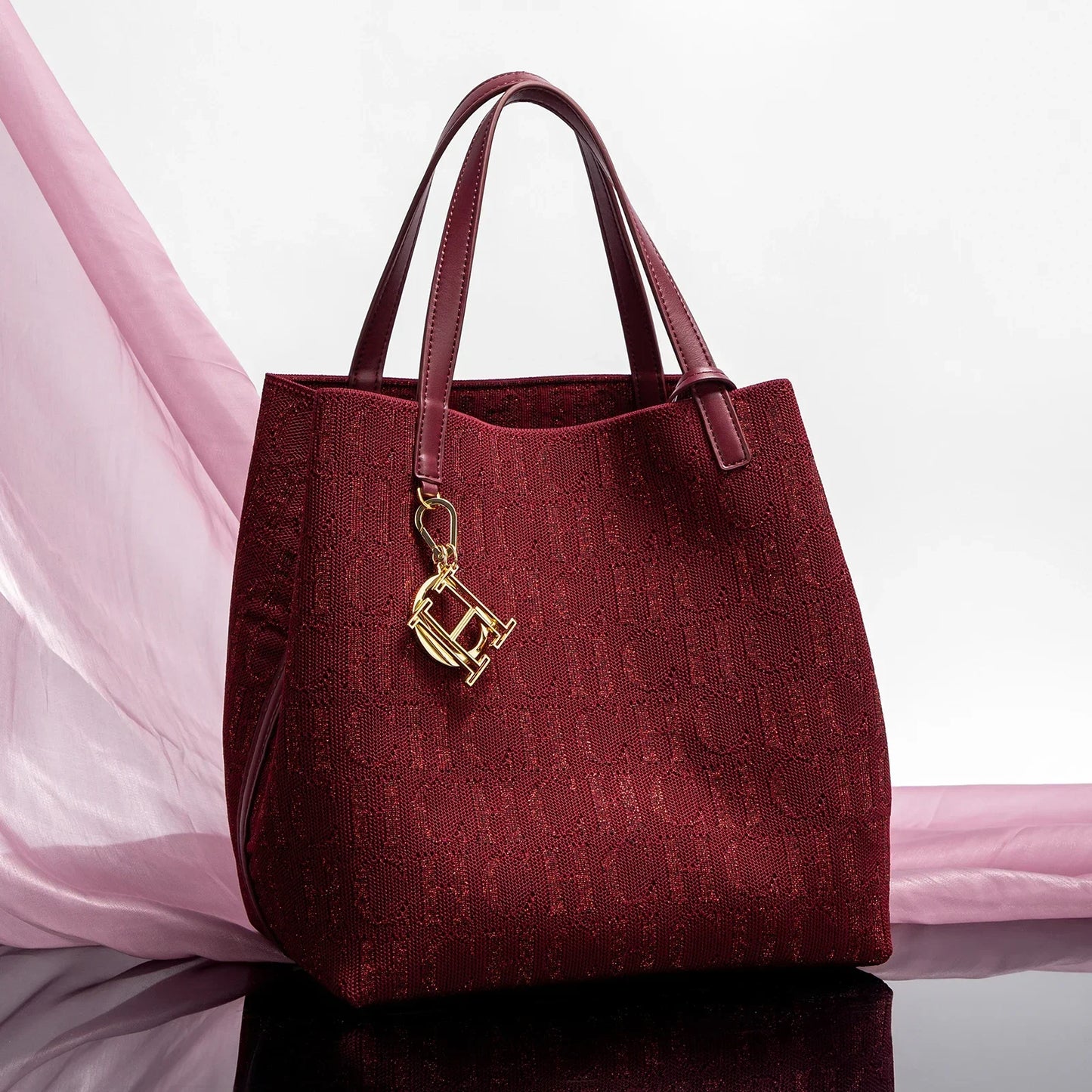 Accessories Handbag Fashion New Solid Color Women's Bucket Bag Large Capacity Letter Design Small Card Bag
