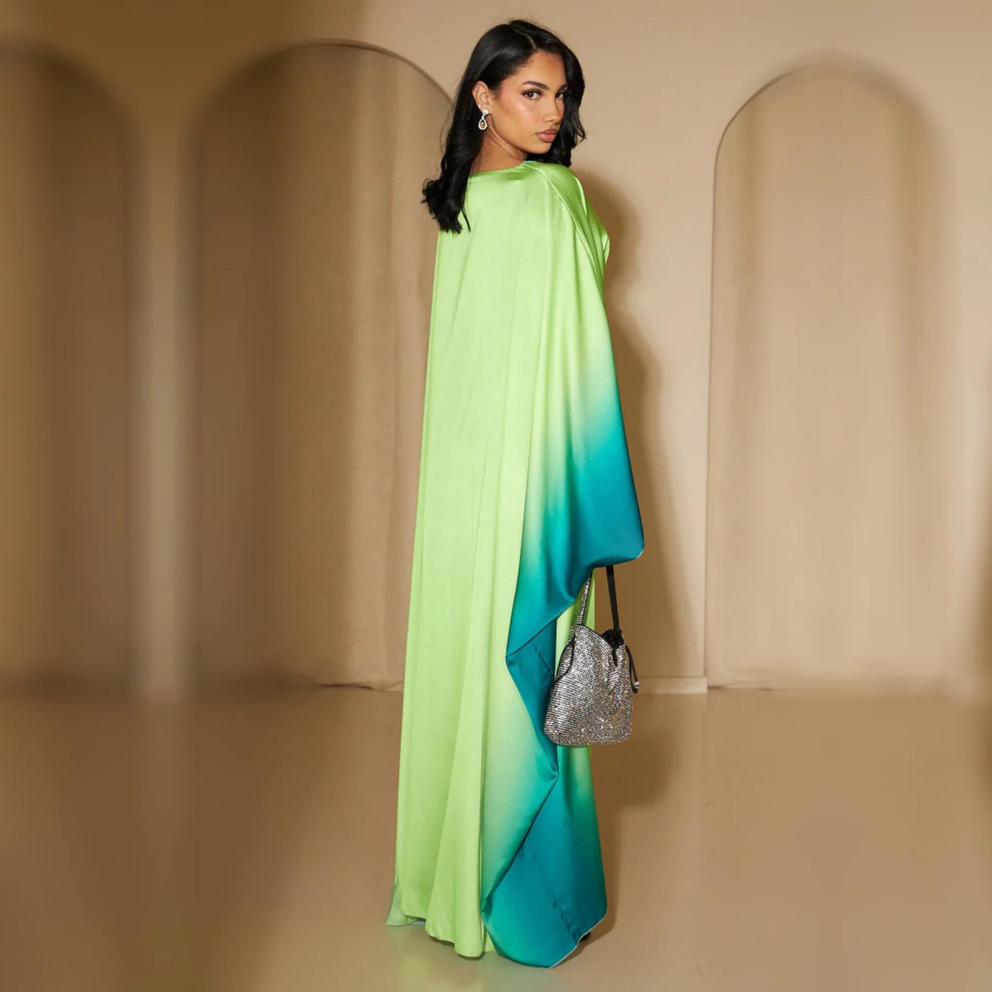 Eid Muslim Party Dress for Women Ramadan Bat Sleeve Abaya Long Dress Morocco Kaftan Vestidos Largos Dubai Robe Jalabiya 2024