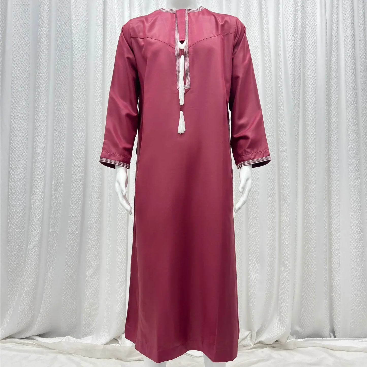 Eid Ramadan Muslim Fashion Abayas for Men Long Sleeve Dress Robes Embroidered Jubba Thobe Dubai Arab Saudi Kaftan Islam Clothing